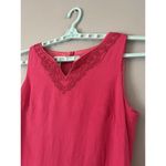 Talbots  Vintage Pink Linen Blend Embroidered Tank Maxi Dress Women’s Size 14 Photo 2