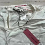 Andree by Unit NWT White Andrée By Unit Boho Short Sleeve Shirt With Colorful Details Photo 1