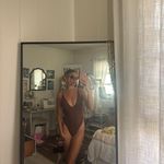 Brown Deep V One Piece Photo 1