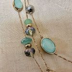 Ny Collection gold tone and blue triple strand beaded necklace Photo 5