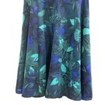 Rebecca Taylor  Blue Green Tahitian Tropical Flower V-neck A-line Dress Size 6 Photo 5