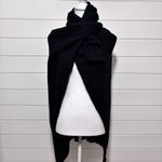 Chico's  Powell Ruana Covering Ruana Black Poncho‎ Wool Blend One Size Photo 4