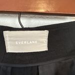 Everlane Womens City Stripe Way High Drape Pants Size 8 Black Viscose Wide Leg Photo 4