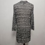 United States Sweaters  Black Marled Pointelle Duster Cardigan Size Large Photo 3