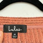Lulus Orange Oversized Ribbed Boho Sweater Womens M Flare Sleeve Beachy Casual Photo 4