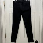 Elie Tahari  Black Waxed Coat Azella Low Rise Skinny Leg Jeans - Size 6 Photo 9
