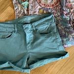 American Eagle EUC AEO green, stretch Jean shorts Photo 1
