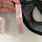 Savage X Fenty Carnival Unlined Black Gem Rhinestone Tricot Plunge Bra NWT Large Photo 3