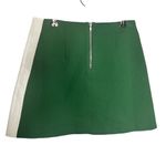 Anthropologie NWT  Maeve‎ Mod Mini Skirt Size XS Green White Photo 4