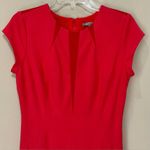 Classiques Entier  Red Sheath Dress Cap Sleeve Size 8 Knee Length Photo 1