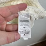 Free Assembly Open Knit Collared Top in Cream Size XXL Photo 3