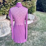 Dennis Basso  Lilac Open Front Cardigan Photo 8