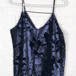 Ro & De NWT Navy Sequin Velvet Top Size M Photo 0