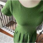Ganni  Textured Green Short Sleeve Fit Flare Mini Dress XS Photo 1