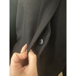 Genuine Fox Fur Collar Trench Coat Jacket Size 12 100% Wool Black Finland​​​​​ Photo 10