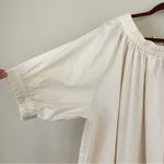 NAP Cream Tie Back Short Puff Sleeves‎ Poplin Oversized Maxi Dress Size Small Photo 2