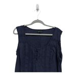 Ralph Lauren Lauren  Navy Boho Tank Size XL Blue Minimalist Bohemian Chic Photo 2