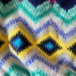 Patagonia Blue Green Yellow Synchilla Fleece Timber Twist Snap-T Pullover Jacket Photo 11