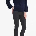 MM.LaFleur • The Min Cashmere Merino Wool Rib V Neck Sweater navy bell sleeve Photo 11