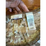 Womens Long Bell Sleeve Mesh Trim Beaded Collar Brown Floral Boho Blouse 3X Photo 1