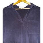 Cloth & Stone  Women's XL Tunic Top Dark Blue Tencel Soft Distressed Basic Flowy Photo 2