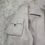 We The Free Free People  Leather Jacket In Jack Rabbit‎ Gray Women's Size Medium Photo 3