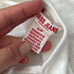 Guess Vintage  Tank Top ruched ribbed womens White (small) y2k Photo 1