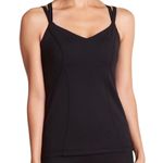 Zella NWT Yoga Black Athletic Padded Tank Top Bringing Strappy Back Black Size L Photo 0