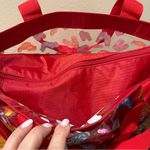 Flip Flop Clear Beach Tote Detachable Bag Insert Zip Top Shoulder Strap Red Photo 2