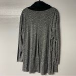 Ali Miles Tunic Shirt Women L Gray Cowl Neck Lagenlook Stretch Flowy Rayon Blend Black Size L Photo 5