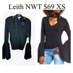 Leith  Black Moody Witchy Buckle Choker Neck Sweater Size XS Photo 1