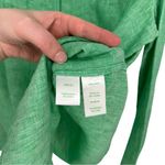 Lilly Pulitzer  Sea View Classic Linen Button Down Shirt Kelly Green Medium Photo 4