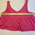 Abound  Pink Crop Top Sleeveless V Neck Casual‎ Tank Top Size L Photo 6