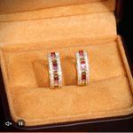 14k gold polished Rainbow hoops Photo 6