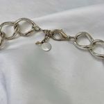 Dana Buchman Early 2000's Chunky Chainlink Silver Metal Necklace Photo 4