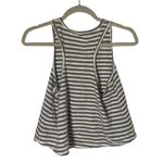 Aerie Gray & White Striped Racerback Crop Tank Top Size S Loose Fit Photo 1
