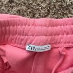 ZARA Pink Fleece Loungwear Shorts Photo 2