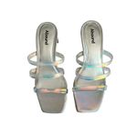 Abound  Women’s Ethan Silver Translucent Heel
Strappy Slide Sandals Size 7.5 Photo 1