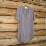 Cloth & Stone  Tencel Mini Dress Taupe Brown Photo 2