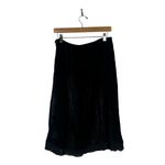 J.Jill Velvet Lace Trim Midi Skirt Womens S Black Gothic Romantic Victorian Photo 2