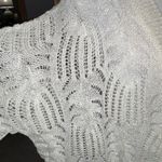 POL  Ivory Crochet Knit Duster Cardigan Sweater lightweight feminine Sz M dainty Photo 1