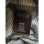 Zella Gray Stripe Space Dye Racerback Athletic Tank Top Medium Photo 2