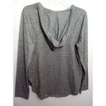 Absolutely Famous  XL Hooded‎ Long Sleeve Top Gray V-neckline Criss-cross Photo 5