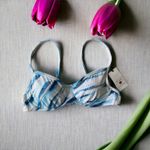 Shade & Shore Women’s Blue/White Bikini Top Removable Pads Size 34A Photo 1