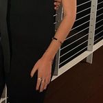 Black knit midi dress with slit Photo 0