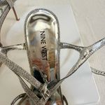 Nine West Sparkling Silver Strappy Heels Photo 4