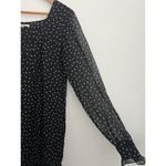 Gold Hawk Silk Mini Dress Floral Sheer Long Sleeve Cottage Prairie Flowy Romance Black Size XS Photo 1