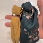 Floral Green and Mustard Yellow Headband Set Photo 2