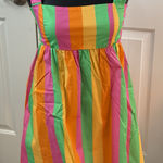 Show Me Your Mumu Show Me Your Mumu Fling Mini Dress Neon Stripe Poplin w/ Pockets - Sz. XS NWT Photo 0