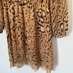 White House | Black Market Leopard Print Lace Trim Dress Size 0 Photo 4